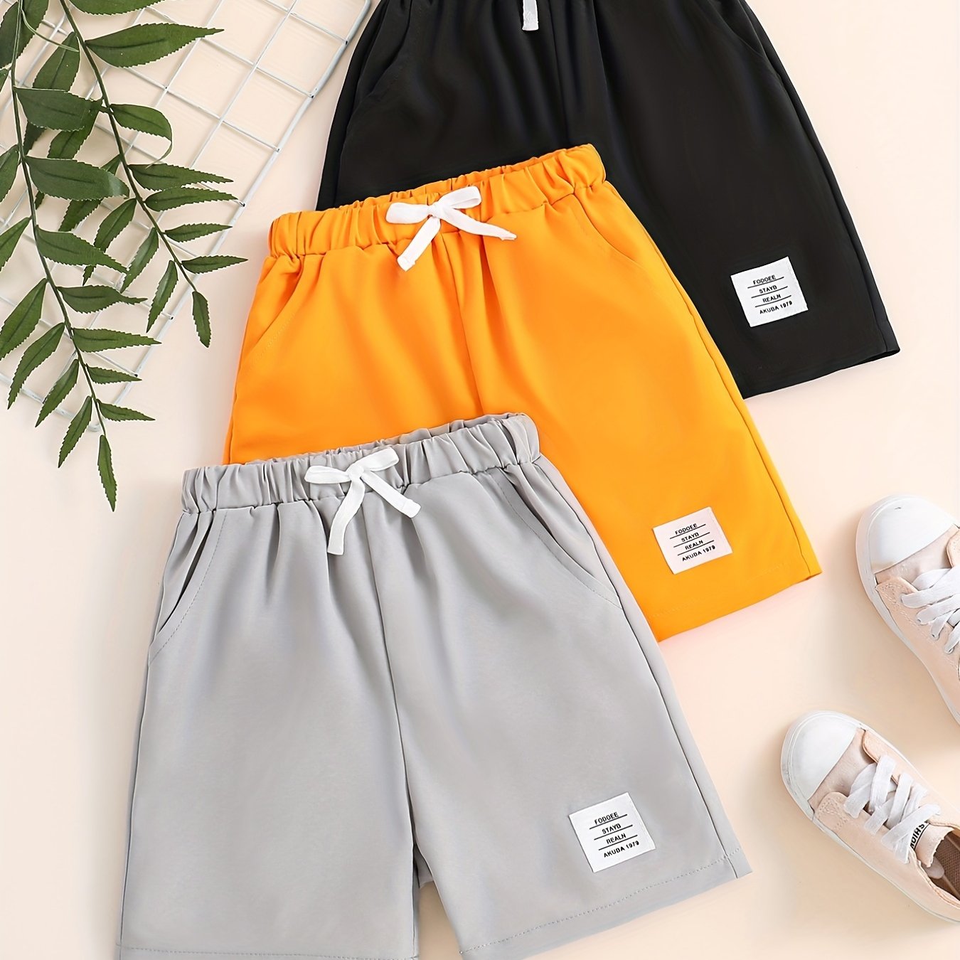 3pcs Boys Comfortable Quick Drying Shorts for Summer