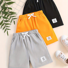 3pcs Boys Comfortable Quick Drying Shorts for Summer