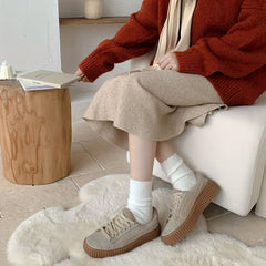 6 Pairs Cozy Mid Tube Women's Socks Solid Colors