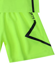 2pcs Boys Sports Football Training Outfit Quick Drying T-shirt & Shorts