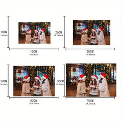 Custom Wooden Photo Puzzle Christmas Scene Santa Hats