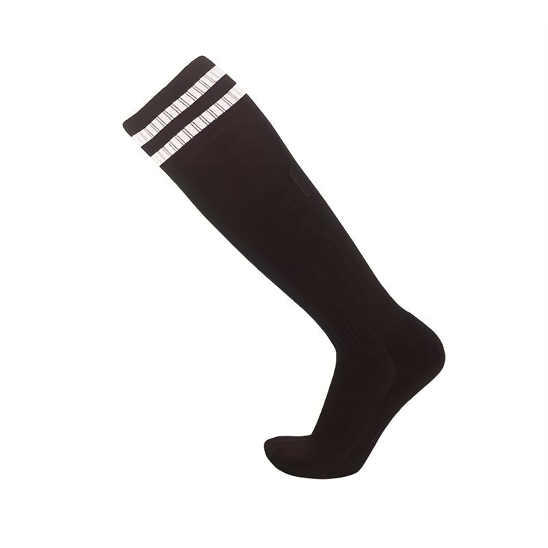 Breathable Striped Soccer Thigh Socks for Outdoor Training