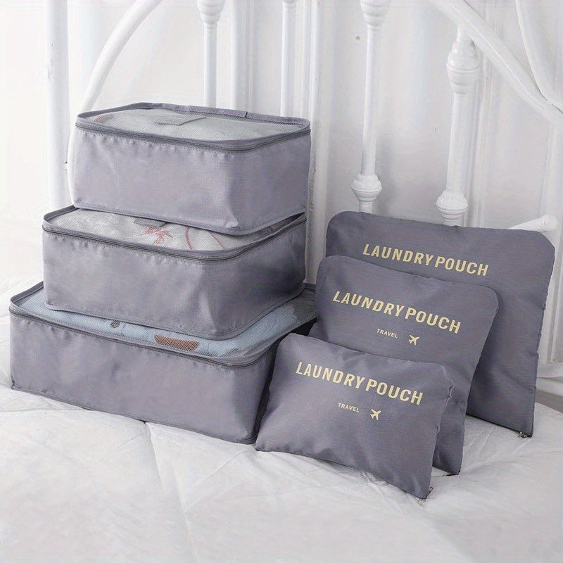 6 Pcs Travel Storage Bag Sets Portable Luggage Bags Organizer