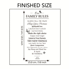 Family Rules Decorative Pattern Wall Stickers