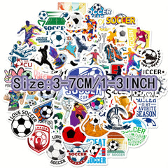 50pcs Football Star Team Graffiti Stickers Waterproof Decor
