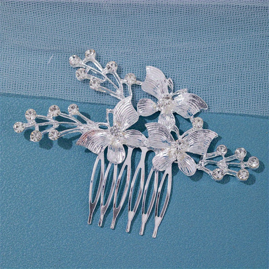 Girls Rhinestone Hairpin Crystal Butterfly Hairpin - Fairy Hair Access.