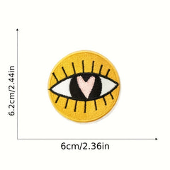 16pcs Sunshine Flowers Iron On Patches Sew On Embroidered Applique