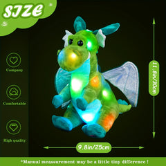 Luminous Dinosaur Plush Toy Soft Stuffed Animal with Wings