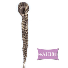 45 72 Cm Fishbone Ponytail Extensions Women Hairpieces Synthetic Ponytail