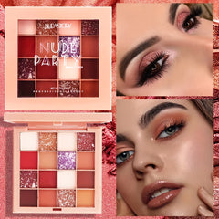 16 Colors Eyeshadow Palette Sequin Matte Pearly Finish Makeup