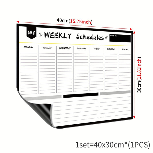 1pc Magnetic Whiteboard Dry Erase Board Home Office Kitchen Fridge Calendar