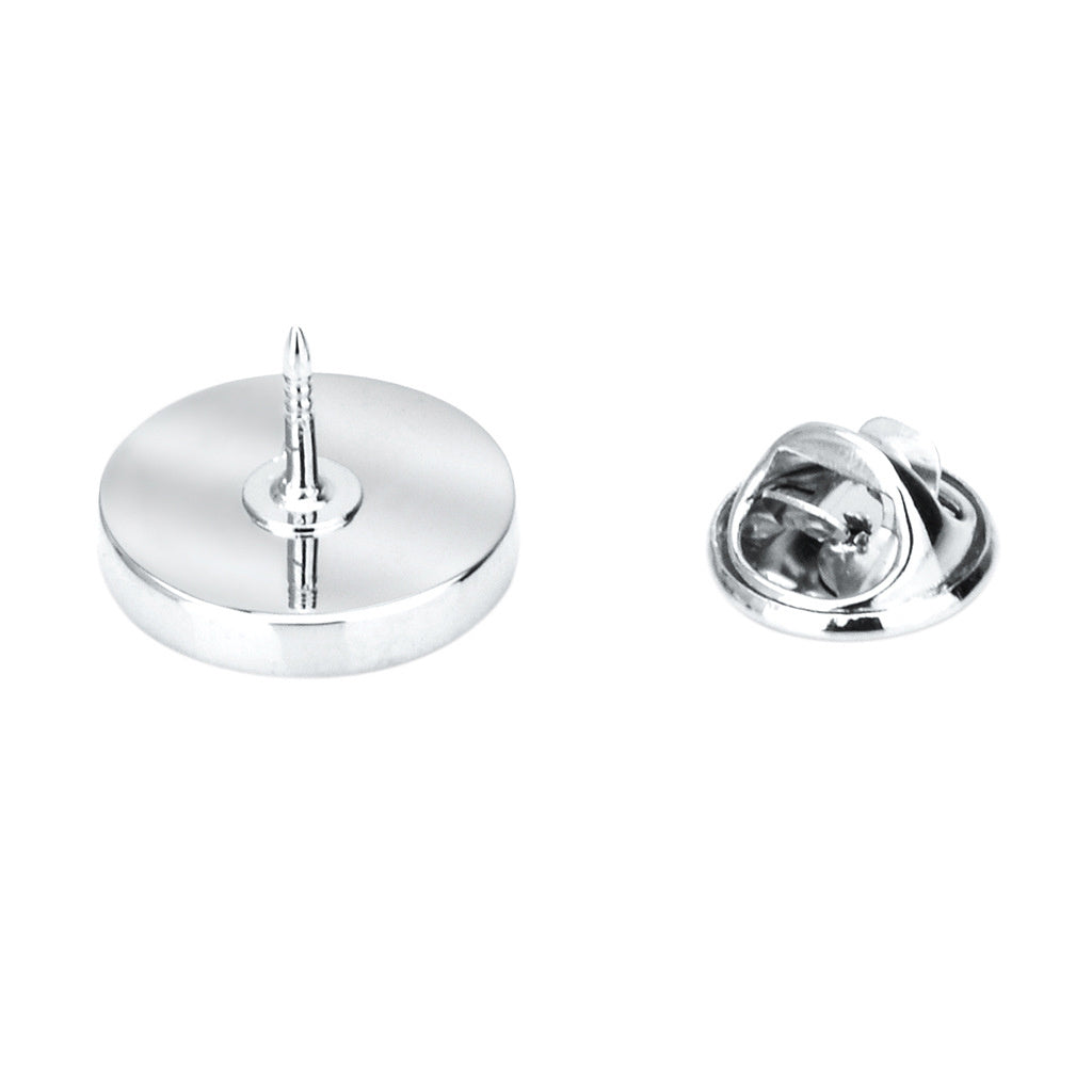 Men's Silver Skull Brooch Pin Collar Pin Halloween Brooch