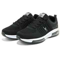 Men's Breathable Lace Up Knit Sneakers Casual Walking Shoes