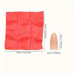 Rubber Finger Red Scarf Magic Prop Easy to Learn Novelty Mixed Christmas Gift