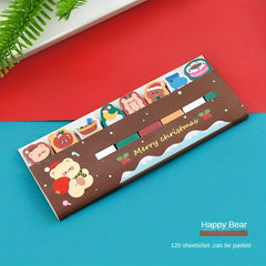 120pcs Christmas Sticky Notes Set Student Index Notepad School Office Stationery