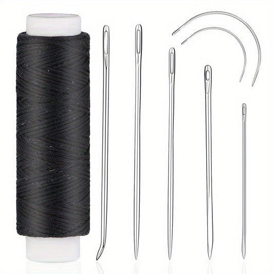 32 Yards Waxed Thread & Leather Needles - Upholstery & Leather Repair