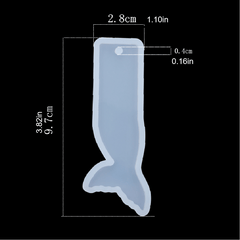 Silicone Fish Tail Bookmark Mold for Epoxy Resin Craft