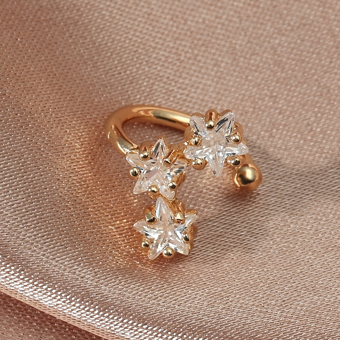 Bee Zircon Ear Cuff Copper 18K Plated Casual