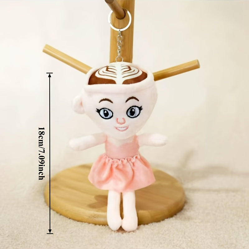 Tralalero Tralala Plush Toy Anime Coffee Lady Keychain Stuffed Animal
