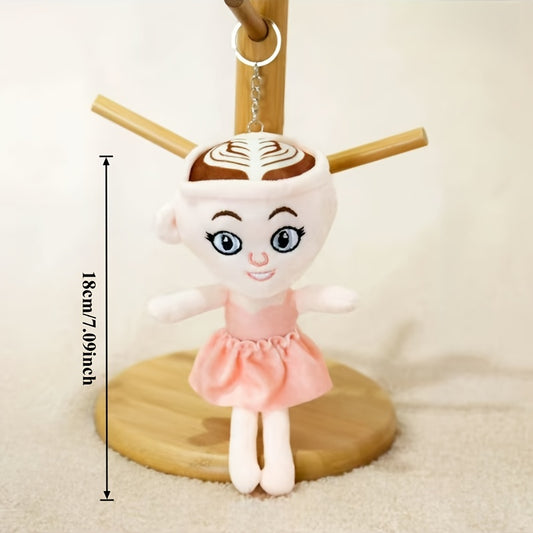 Tralalero Tralala Plush Toy Anime Coffee Lady Keychain Stuffed Animal