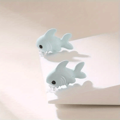 Animal Cartoon Stud Earrings Funny Bite Ear Piercing Jewelry