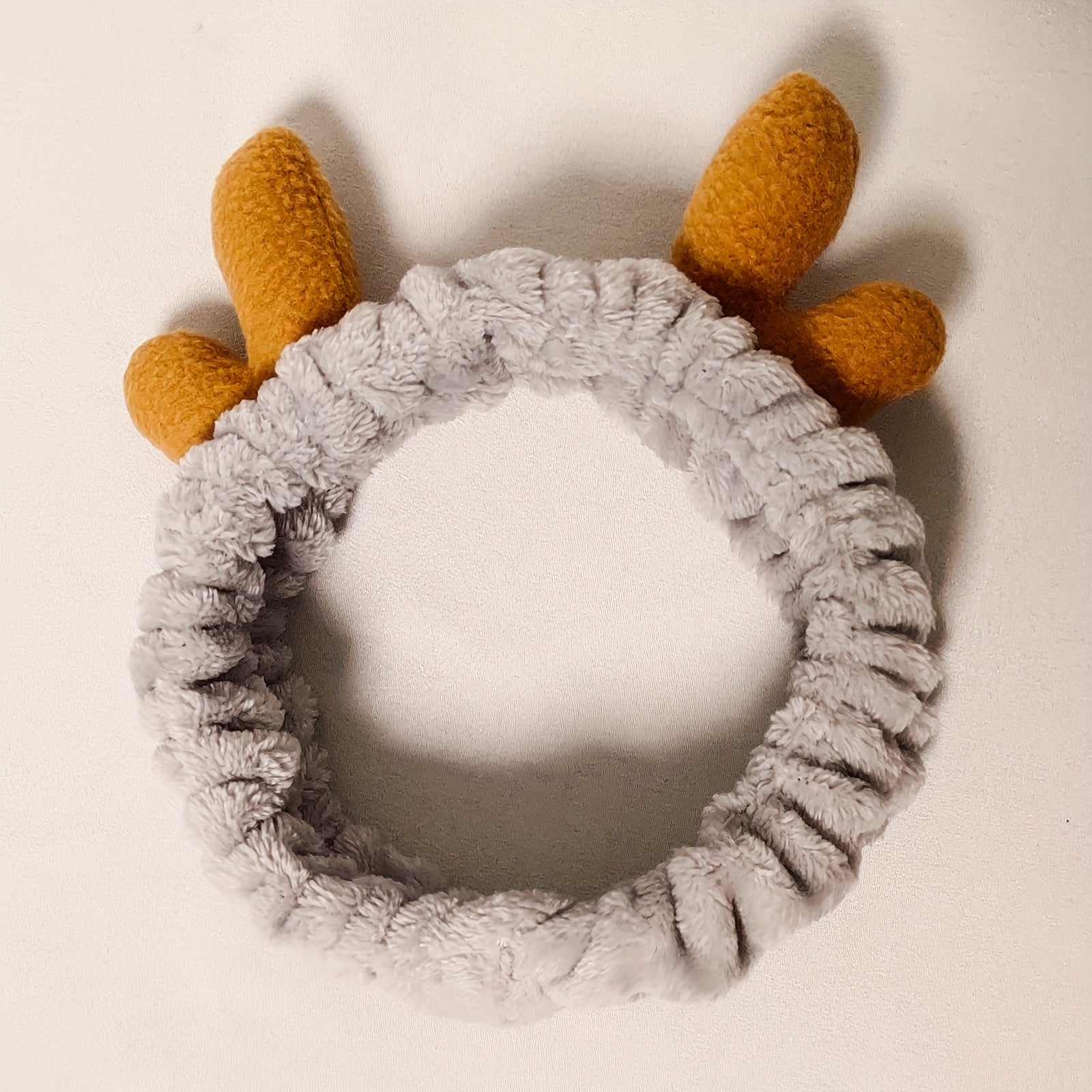 Cartoon Antlers Ear Headband Elastic Makeup Headband Plush Hair Band