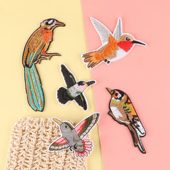 5pcs Cartoon Bird Embroidered Patches for Clothes Jeans Decorative Accessories