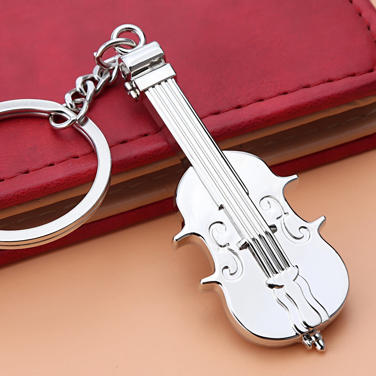 Classic Violin Keychain Musical Instrument Model Pendant Bag Decoration Gift