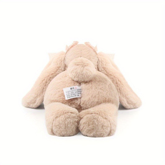 Plush Rabbit Toy with Pink Bow Soft Stuffed Animal