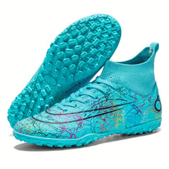 Boy's High Top Turf Football Boots TF Soccer Cleats