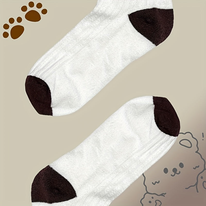 Striped Crew Socks Breathable & Comfy All match Women's Stockings