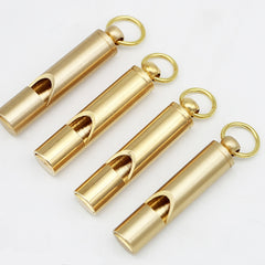 Men's Brass Survival Whistle Keychain Pendant
