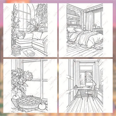 Deluxe Relax Painting Coloring Book for Adults - Thickened Paper - 22 Pages