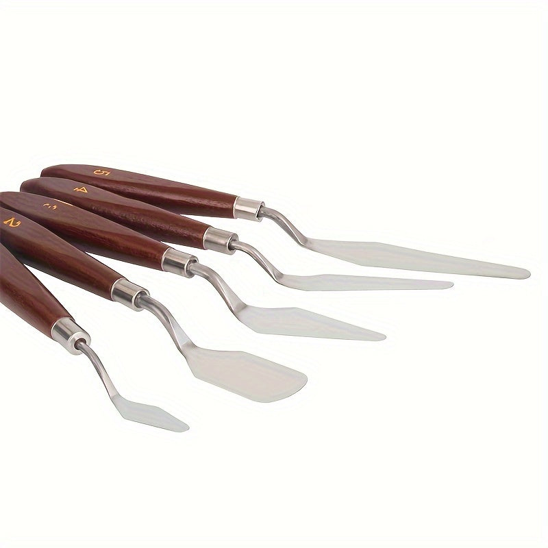 5pcs Painting Scraper Pigment Set for Acrylic Gouache Art