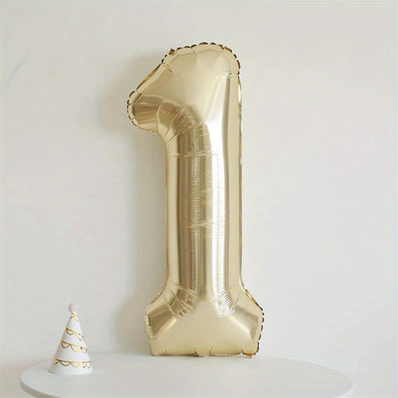 101 6 Cm Golden Number Aluminum Film Balloon Set for Children's Birthday Party