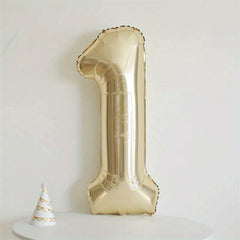 101 6 Cm Golden Number Aluminum Film Balloon Set for Children's Birthday Party