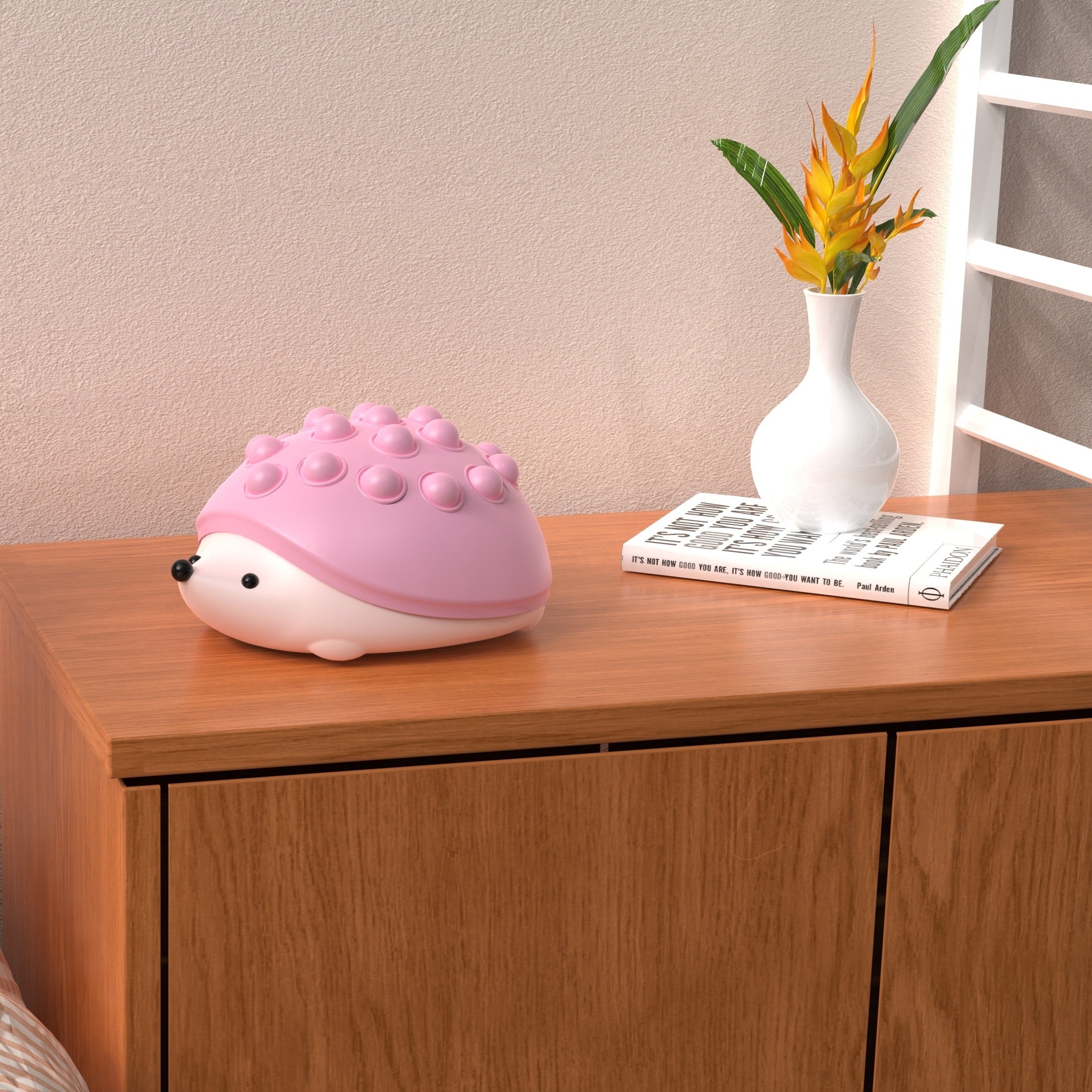 Cute Hedgehog Night Light for Kids - Tap Control Silicone Lamp
