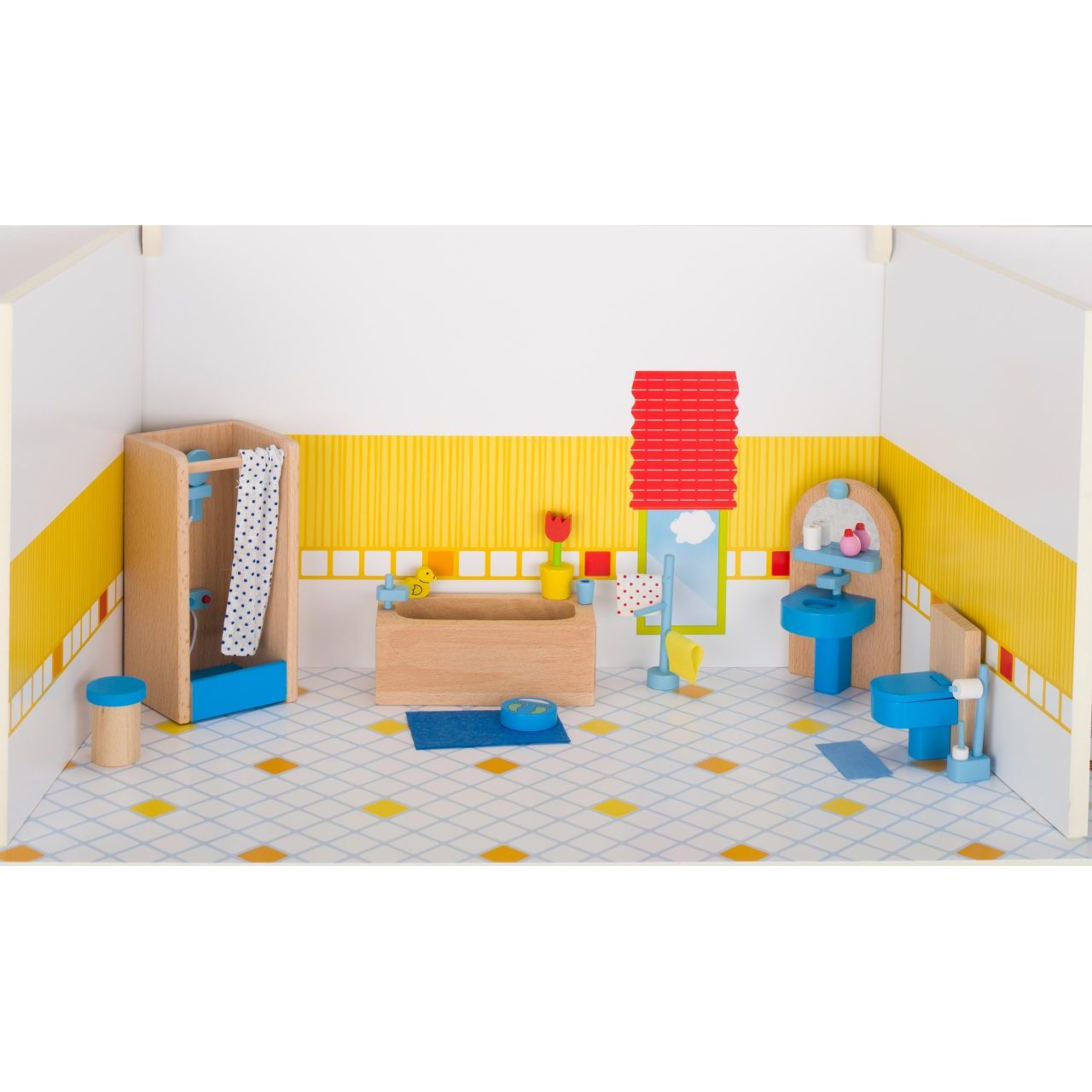 17 Pcs Flexible Puppets Bathroom Furniture Set