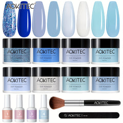 14Pcs Dip Powder Nail Kit Starter 8 Colors Collection Dipping Powder Set