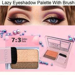 Mini 2 Color Eyeshadow Palette Matte Pearly Finish Nude Tone Eyeshadow Palette