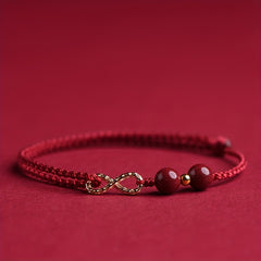 Red String Cinnabar Beads Good Luck Bracelets for Women Men