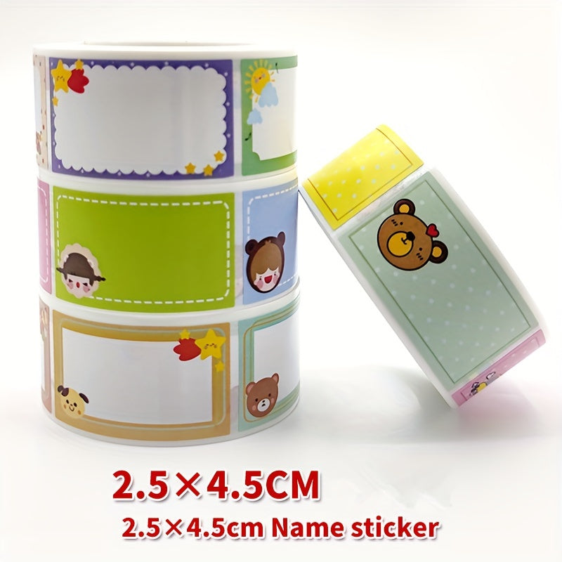250pcs Cartoon Diary Stickers School Name Labels Colorful Self adhesive