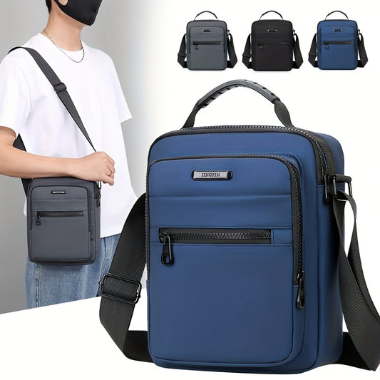 Men's Solid Shoulder Bag Crossbody Bag Multifunctional Diagonal Shoulder Bag