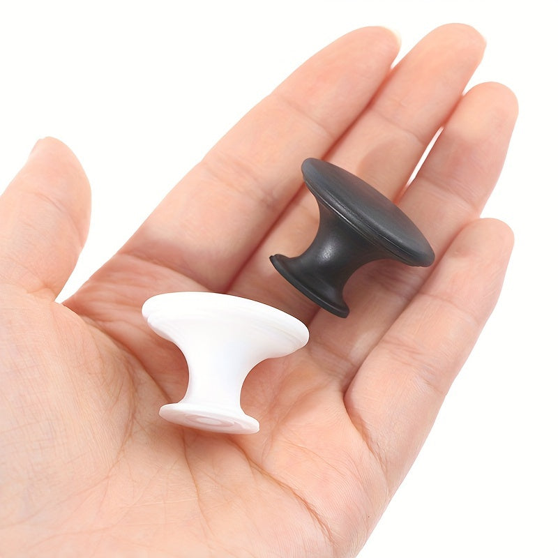 Round Mushroom Single Hole Handle Plastic Drawer Wardrobe Cabinet Door Handle