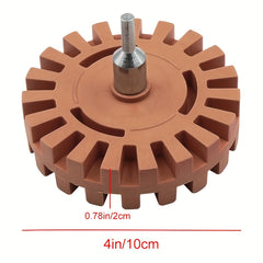 4 inch Rubber Removal Wheel for Car Glass Surface Decal Removal