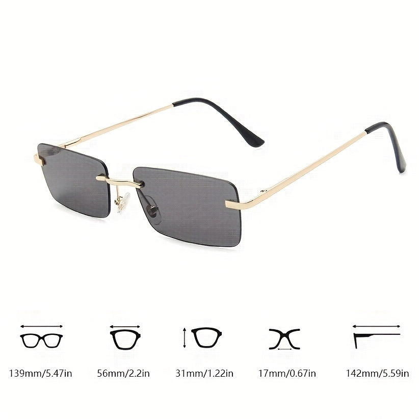 Rimless Sunglasses UV400 Candy Shades for Beach Party