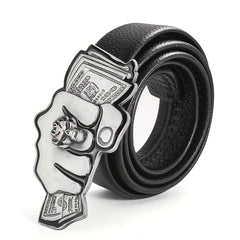 100 Dollar Bills Demon Skull Rings Metal Belt Buckle Gothic Hip hop Rock