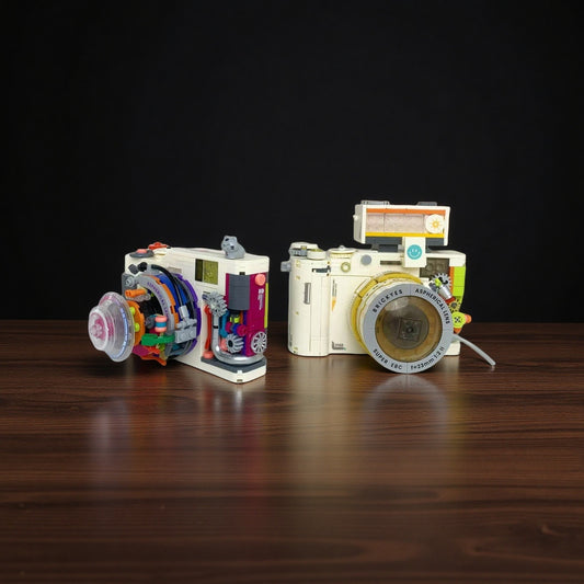 Retro Camera Assembly Kit Durable ABS Material Creative Gift for Adults