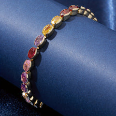 Colorful Zircon Slide Beads Bracelet for Women