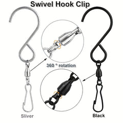 6pcs Swivel Hooks Clips S Hook Clips For Hanging Planters Wind Spinners